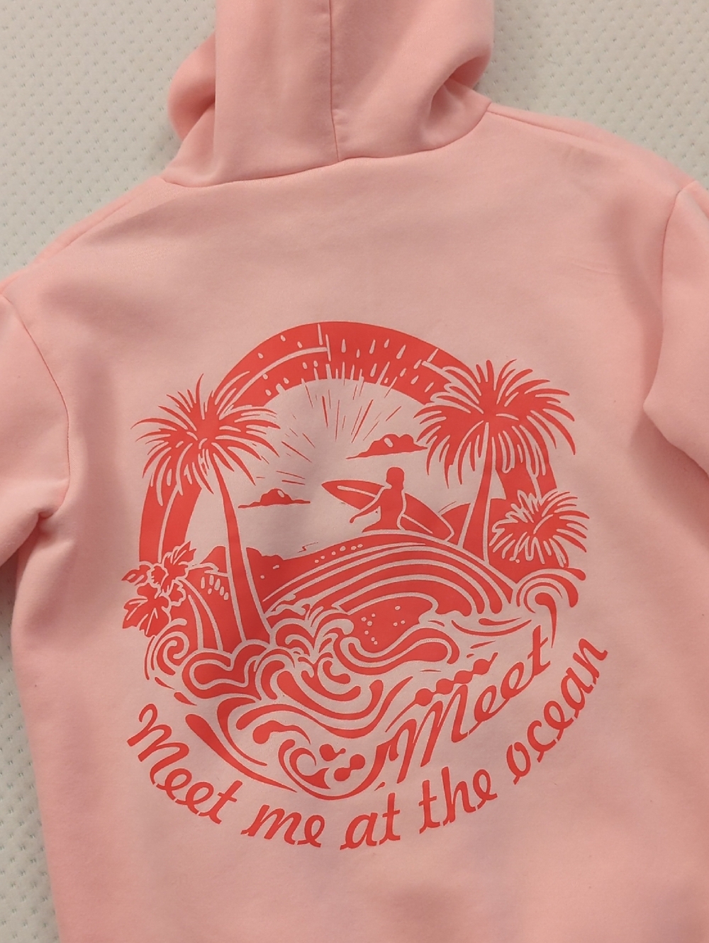 Pink Palm Puff Hoodie - Picture 2 of 2